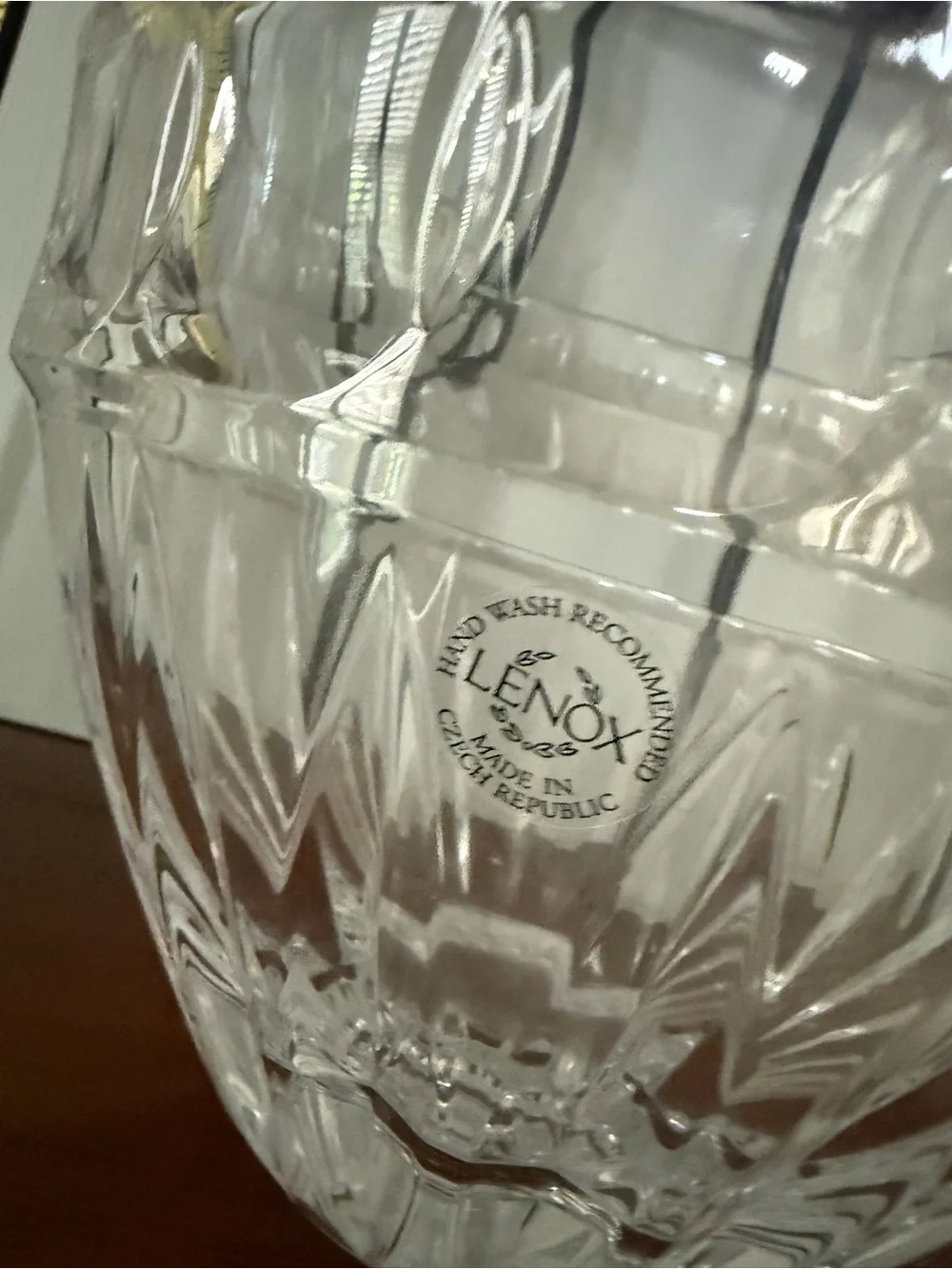 Lenox Crystal Clear Cut Glass Serving Bowl